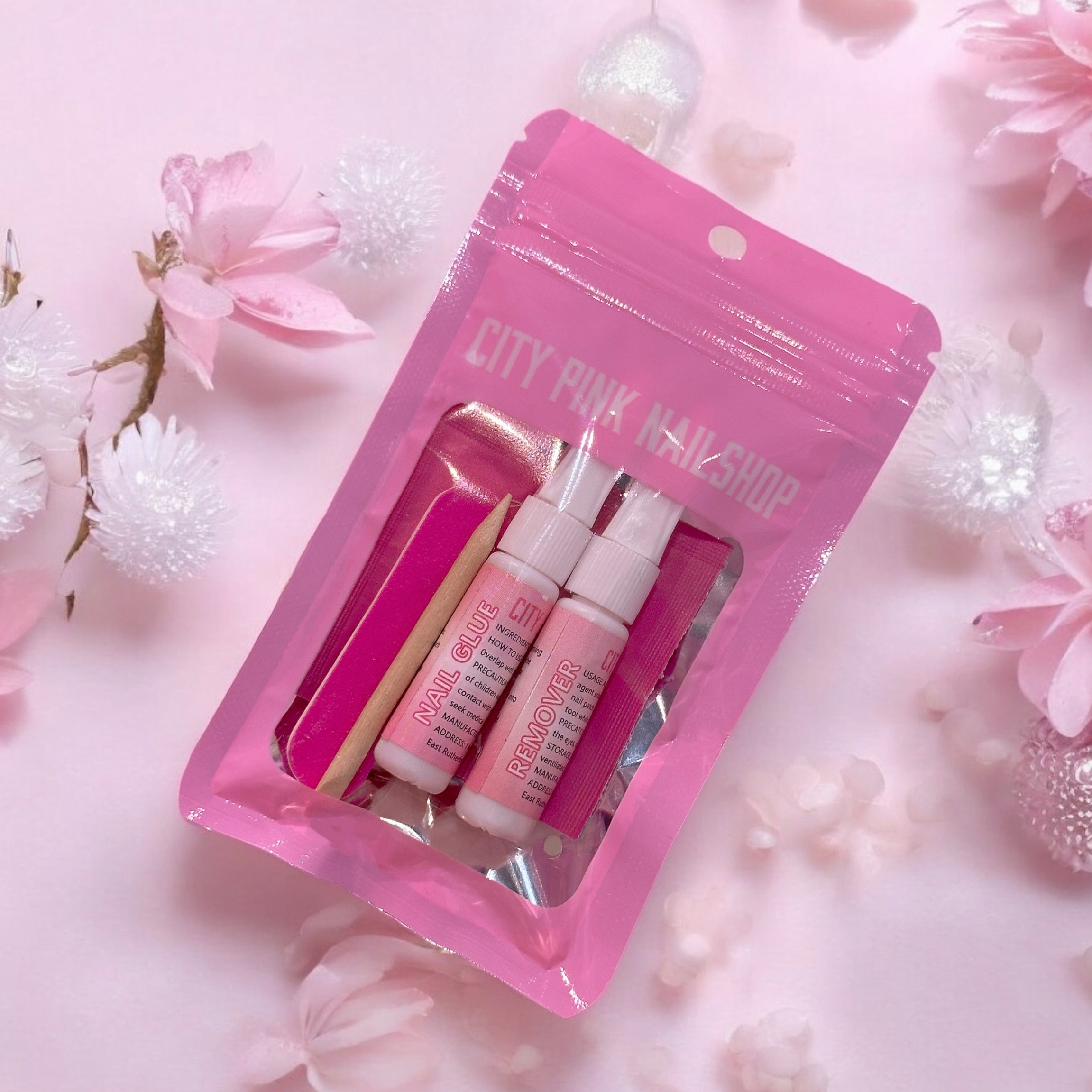 city pink tiny glue and remover combine