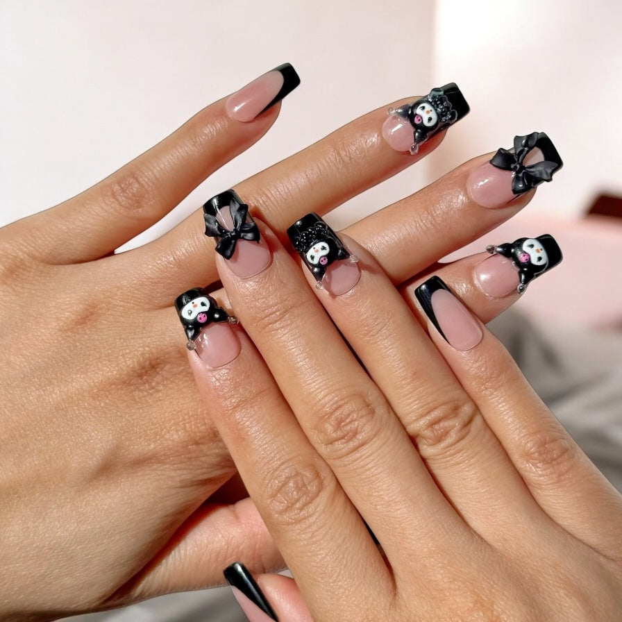 Black Kuromi French Tip