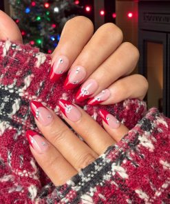 Little bow Red french tip